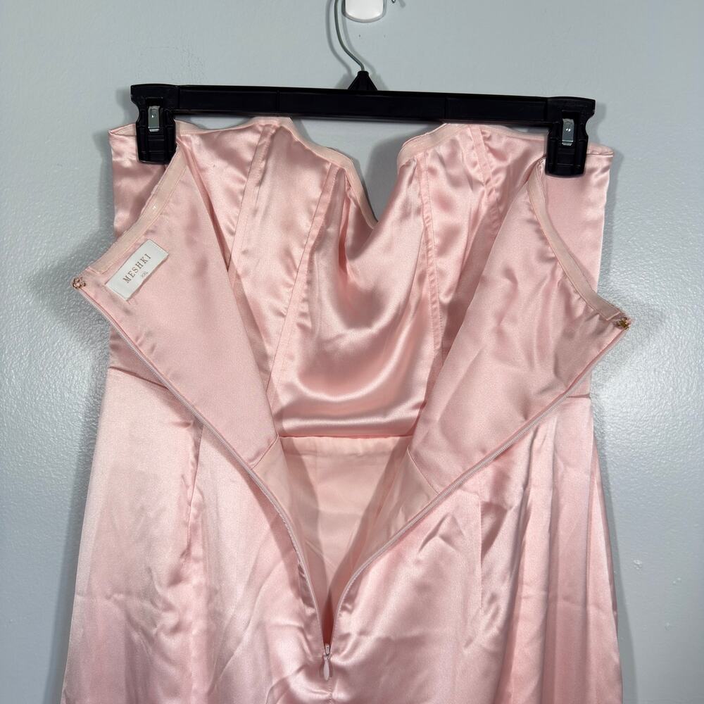Meshki Alanis Strapless Maxi Dress Gown Cowl Neck Blush Pink Wedding Guest XXL - Picture 7 of 10